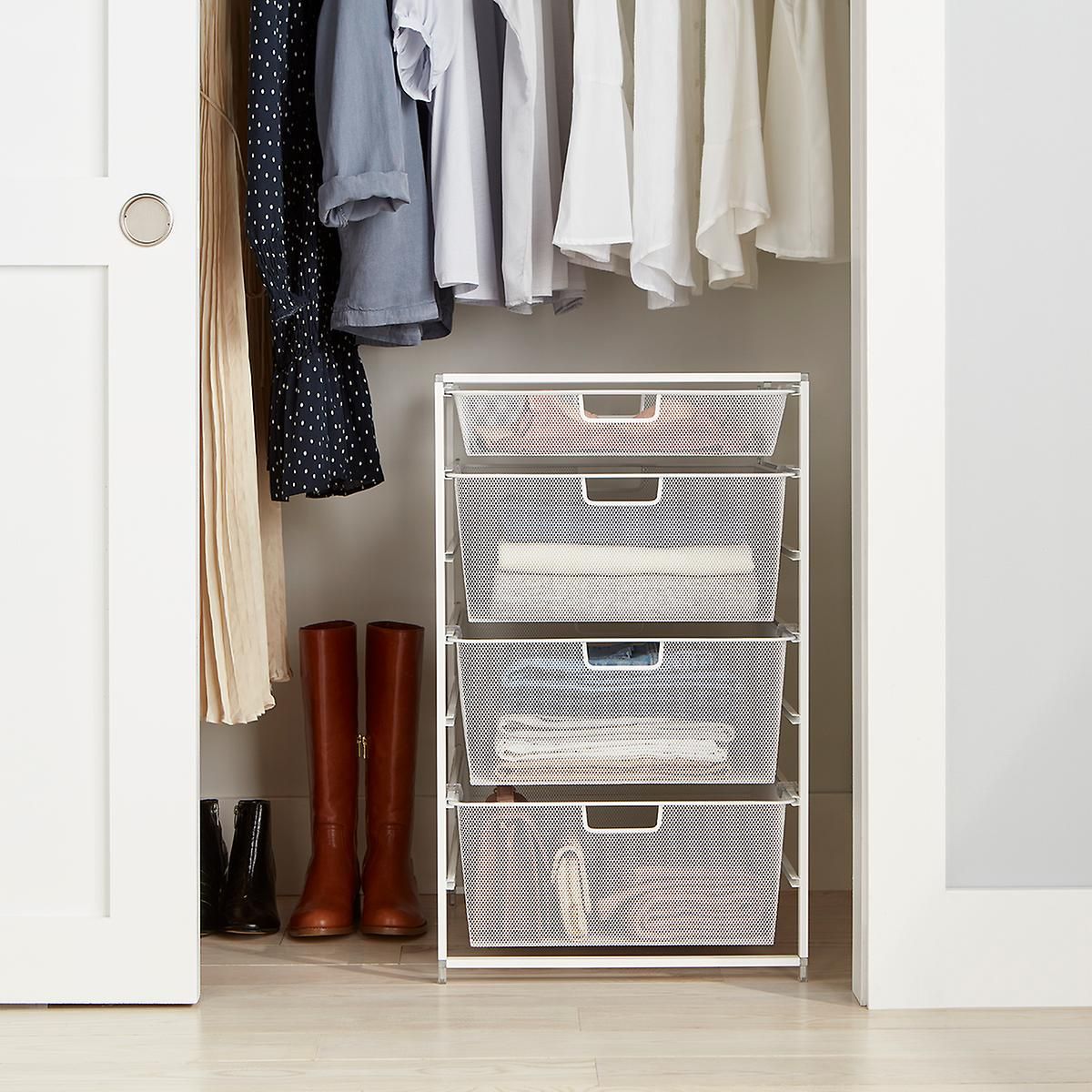 Elfa White Medium Drawer Solution | The Container Store