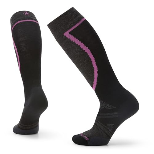 Smartwool Women's Ski Full Cushion Merino Wool Over The Calf Socks, Black, Medium | Amazon (US)