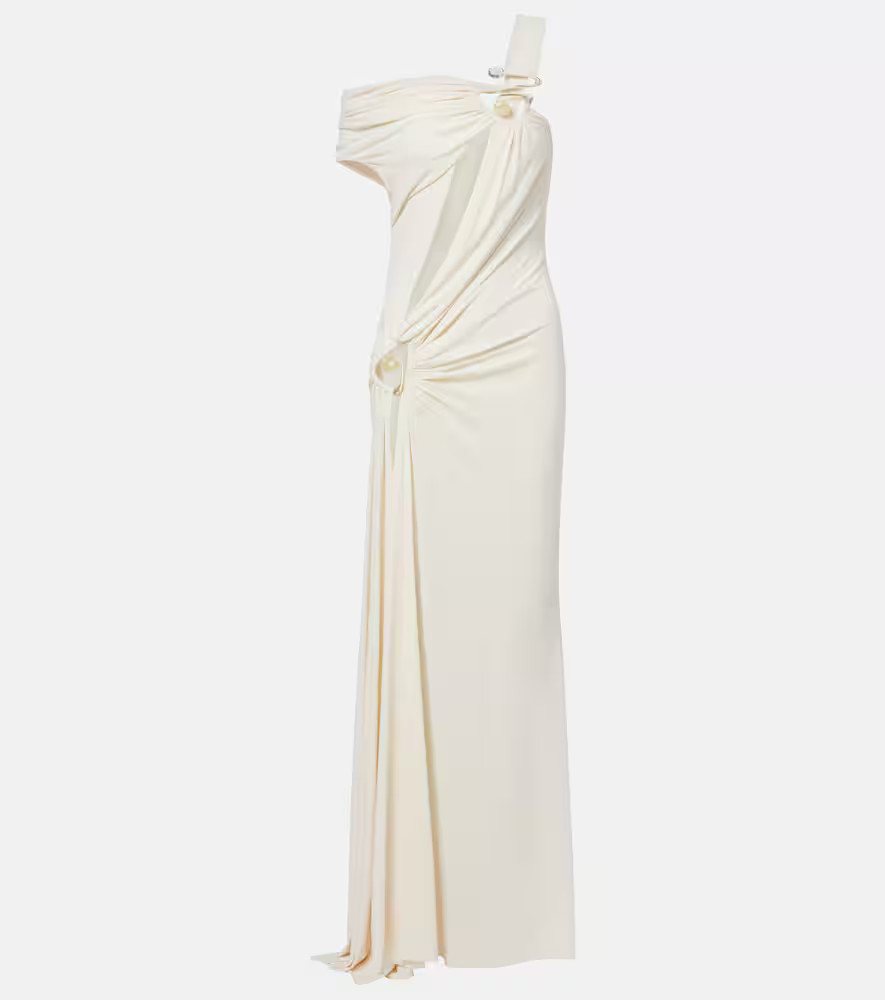 Christopher Esber Vestido largo de jersey adornado | Mytheresa (INTL)