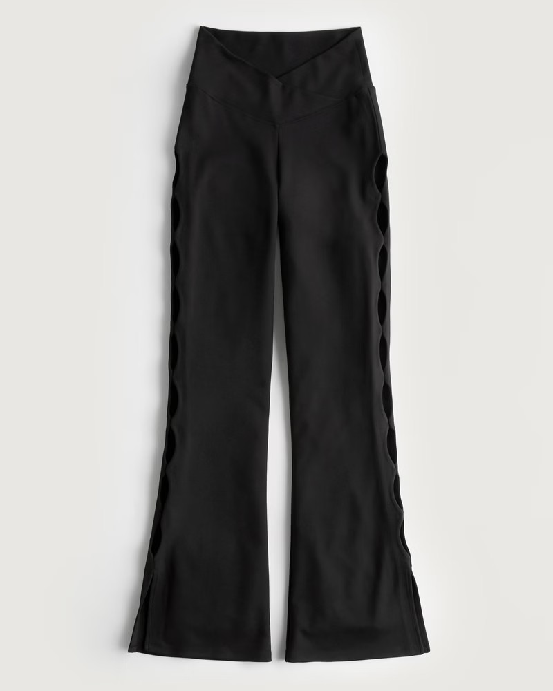 Shop All Social Tourist Ultra High-Rise Knit Cutout Flare Pants | Shop All | HollisterCo.com | Hollister (US)