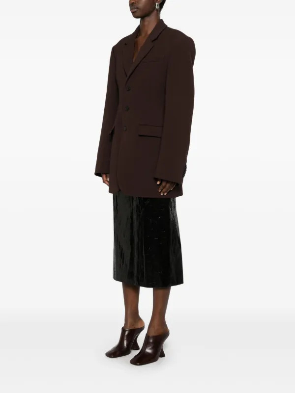 WARDROBE.NYC Longline Blazer | Brown | FARFETCH SK | Farfetch Global