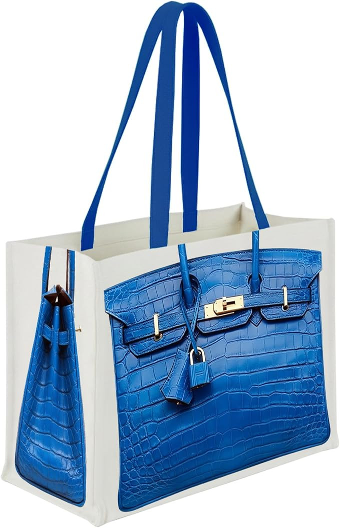 Chic Canvas Tote with Luxury-Inspired Print – Funny Gift Bag for Women, Stylish Holiday Present... | Amazon (US)