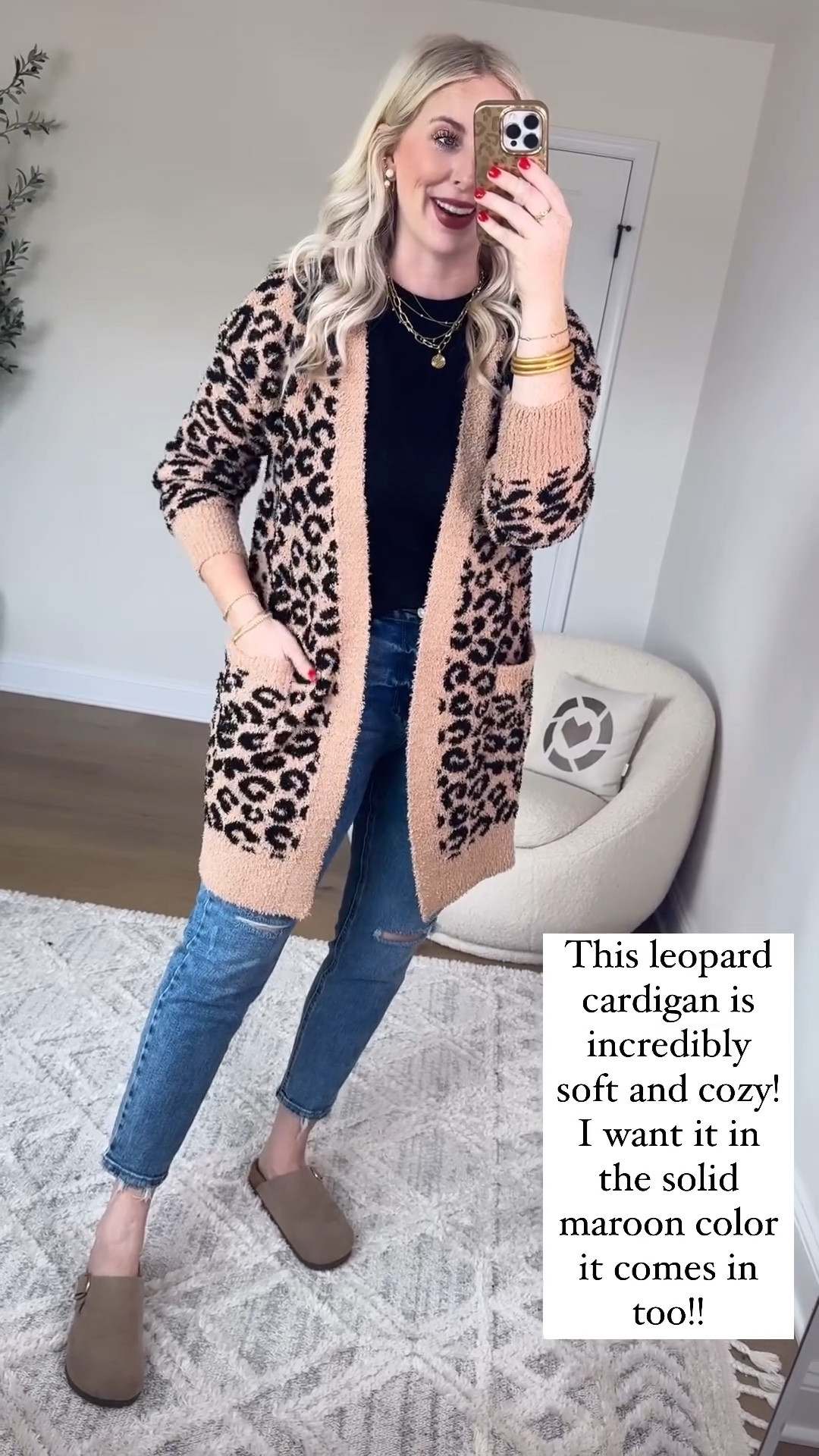 Walmart try on, leopard cardigan, time and tru, Walmart outfit, Walmart fashion 

Medium 

#LTKVideo #LTKStyleTip #LTKFindsUnder50