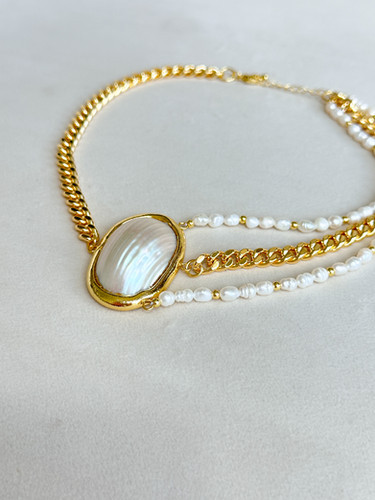 White Abalone Shell Necklace | Easton Elle US