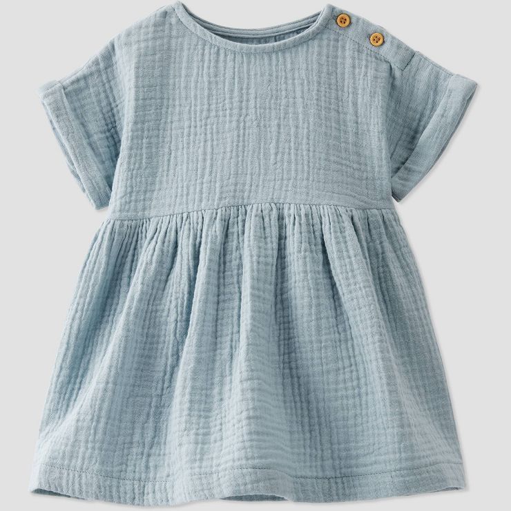 little Planet By Carter's Baby Creek Gauze Dress - Blue | Target