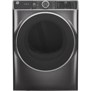 GE 7.8 cu. ft. Smart 240-Volt Diamond Gray Stackable Electric Vented Dryer with Steam and Sanitiz... | The Home Depot