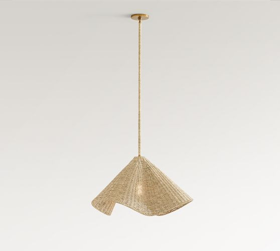 Raya Woven Round Pendant (14"-30") | Pottery Barn (US)