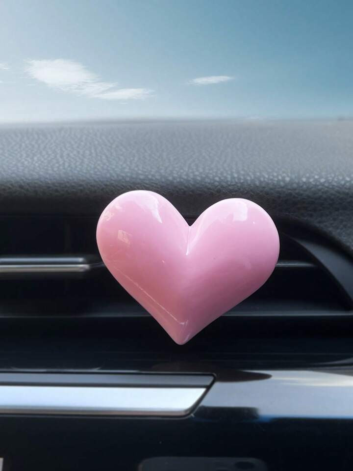 1pc Pink Heart Shaped Car Aromatherapy Decoration With Clip-Style Air Vent Outlet | SHEIN