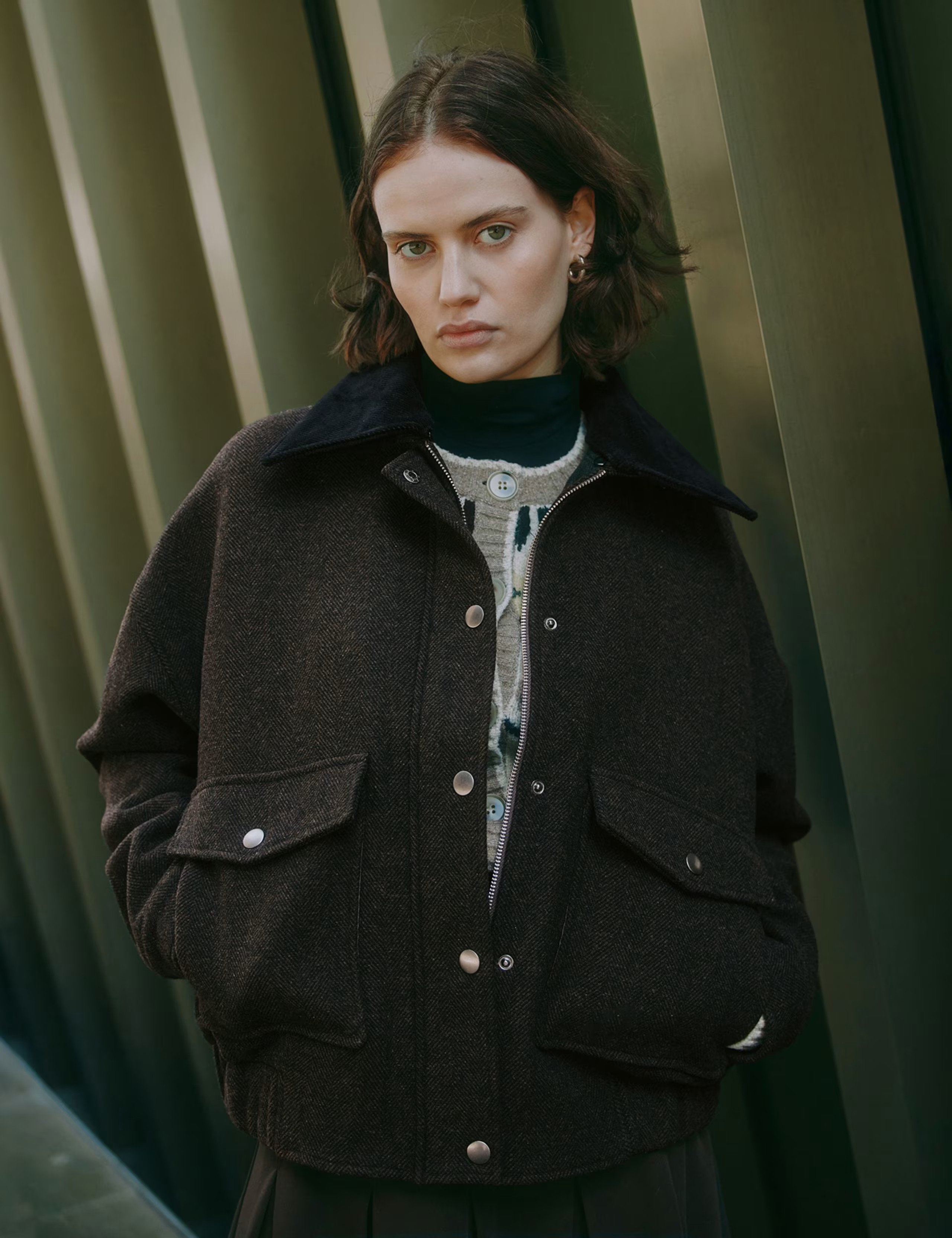 Wool Blend Flannel Relaxed Jacket | Albaray | M&S | Marks & Spencer (UK)