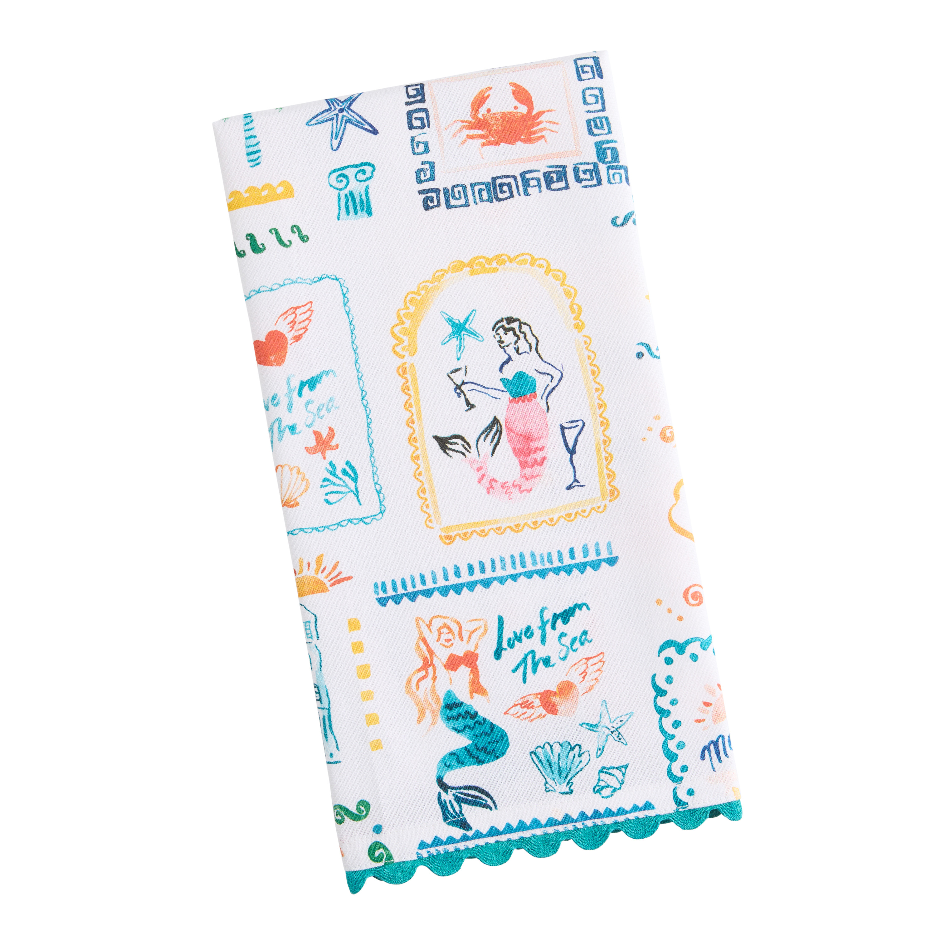 Watercolor Mermaid Club Kitchen Towel | World Market
