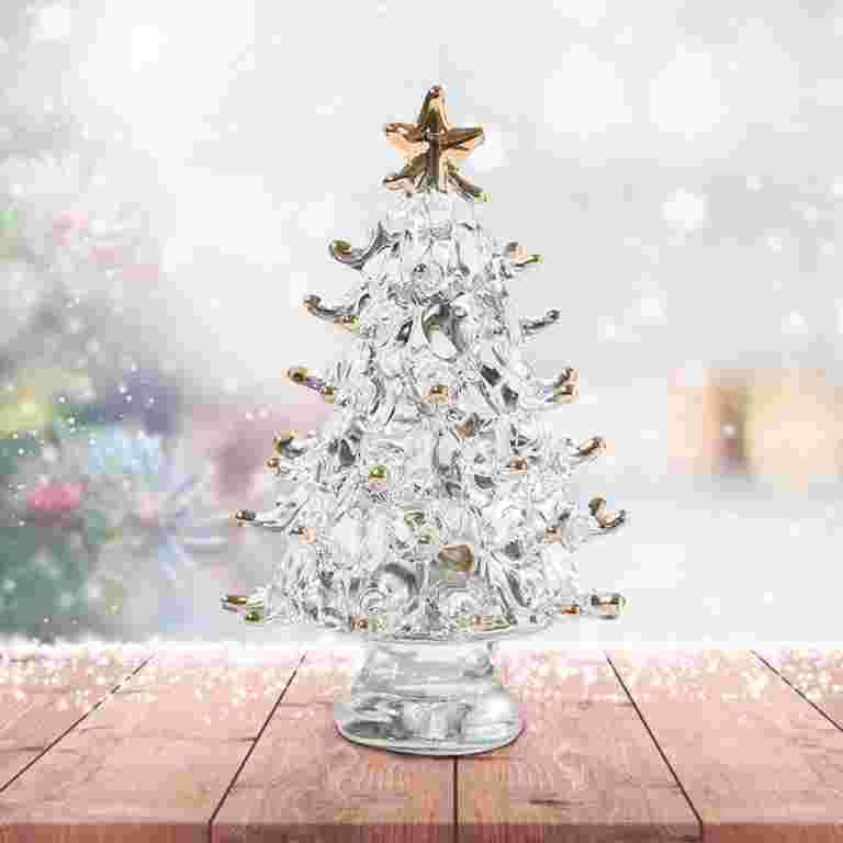Christmas Decor Glass Christmas Tree Festival Home Party Ornaments Xmas Decoration, Indoor Home D... | Walmart (US)