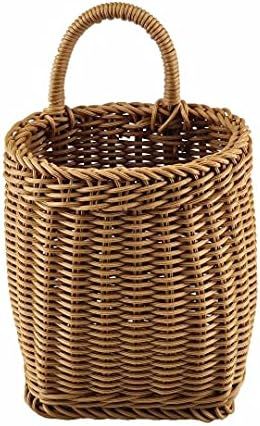 Hanging Woven Storage Basket, Decorative Wall Basket Organizer for Plants, Key, Sunglasses, Walle... | Amazon (US)