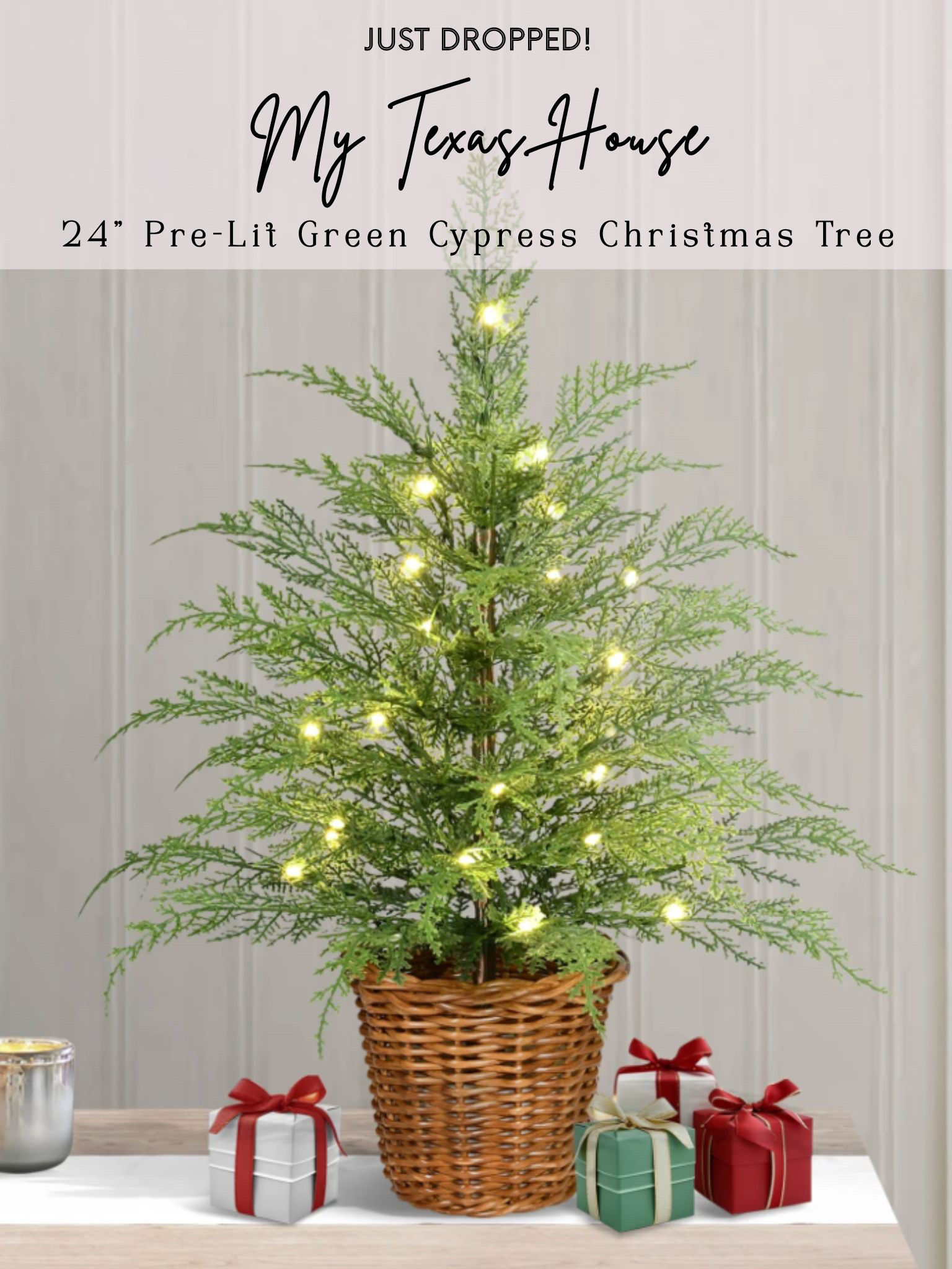 Just Dropped! My Texas House 24" Pre-Lit Green Cypress Christmas Tree! 

 

#LTKSeasonal #LTKHome #LTKFindsUnder50