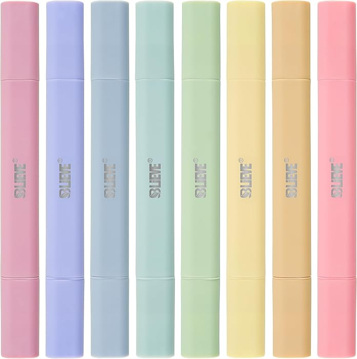 BLIEVE- Aesthetic Bible Highlighters No Bleed Through Assorted Colors, Cute Highlighter Dual Tip ... | Amazon (US)