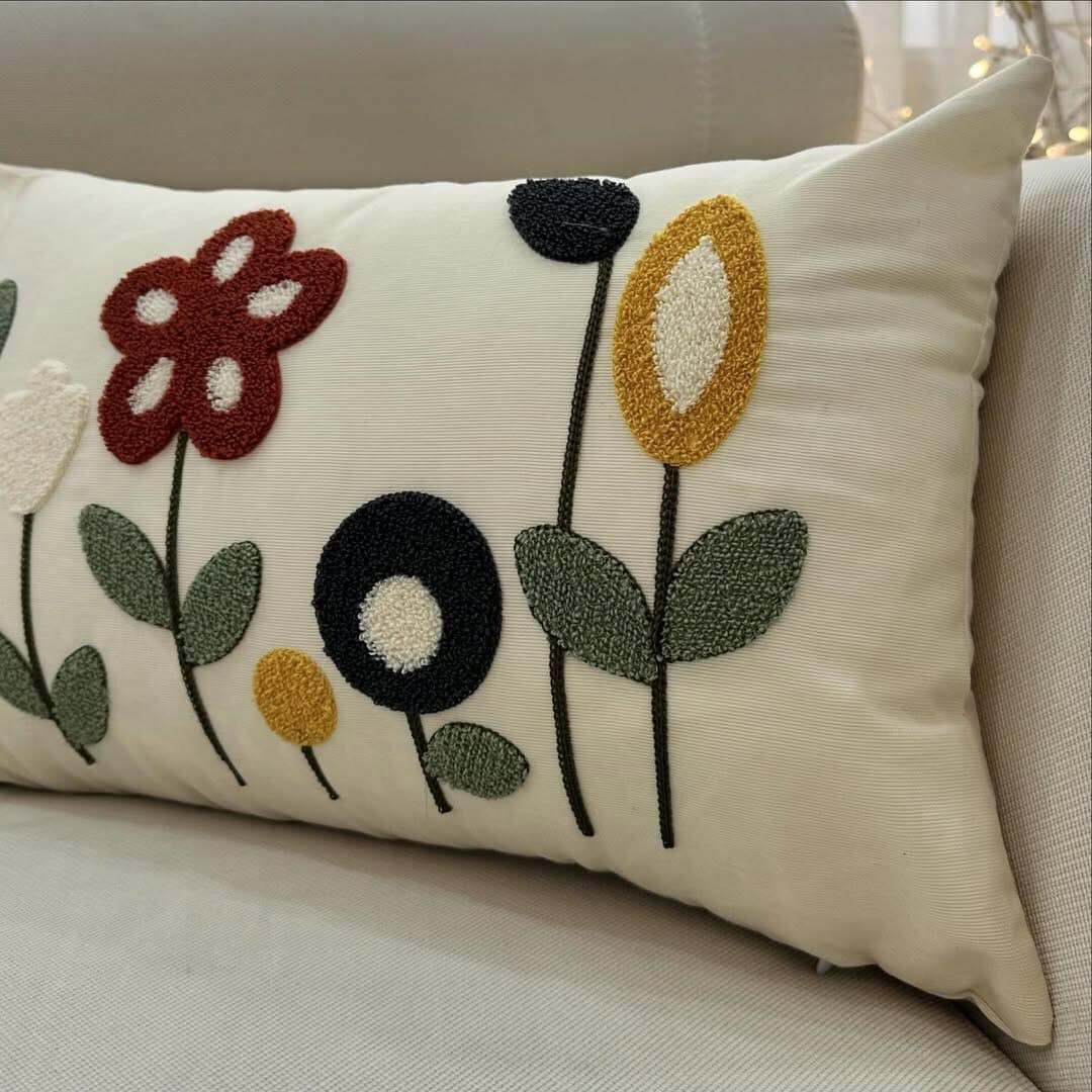 Floral Patterned Pillow Cases, Embroidered Pillow Cases, Embossed Pillow Cases, Handmade Pillow C... | Etsy (US)