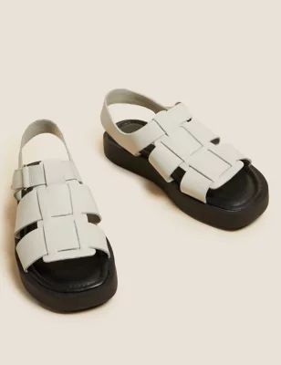 Leather Strappy Flat Sandals | M&S Collection | M&S | Marks & Spencer (UK)