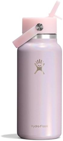 Hydro Flask Water Bottle - Insulated Stainless Steel - Wide Mouth Flex Straw Lid, Non-Spill, Leak... | Amazon (US)