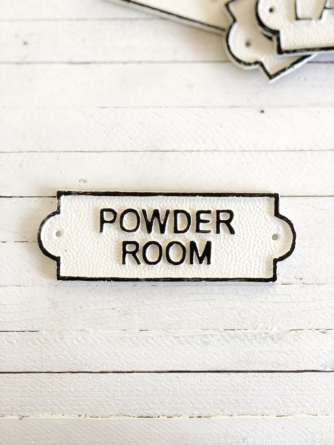 Powder Room Door Sign, French Bathroom Door Sign, Door Plaque, Vintage Style, Railway Style, Retr... | Etsy (US)