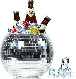 ZHURUININ 10" Disco Ball Ice Bucket for Party Beer Buckets Beverage Tub Wine Champagne Bucket Tre... | Amazon (US)