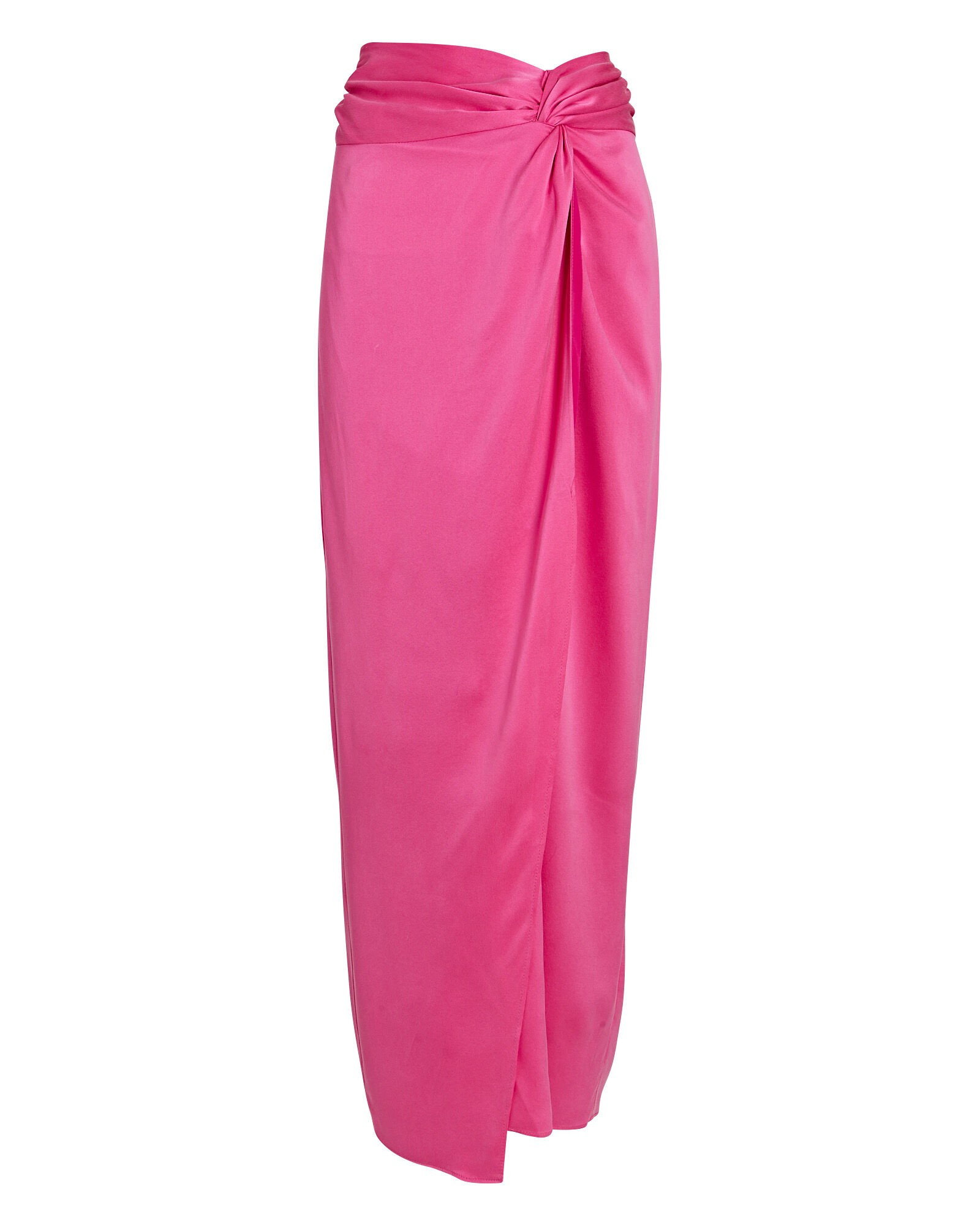 Annette Silk Midi Wrap Skirt | INTERMIX