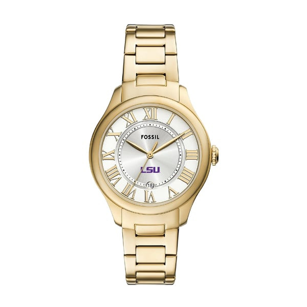 LSU Tigers Fossil Gilmore Gold Stainless Steel Watch | Fanatics