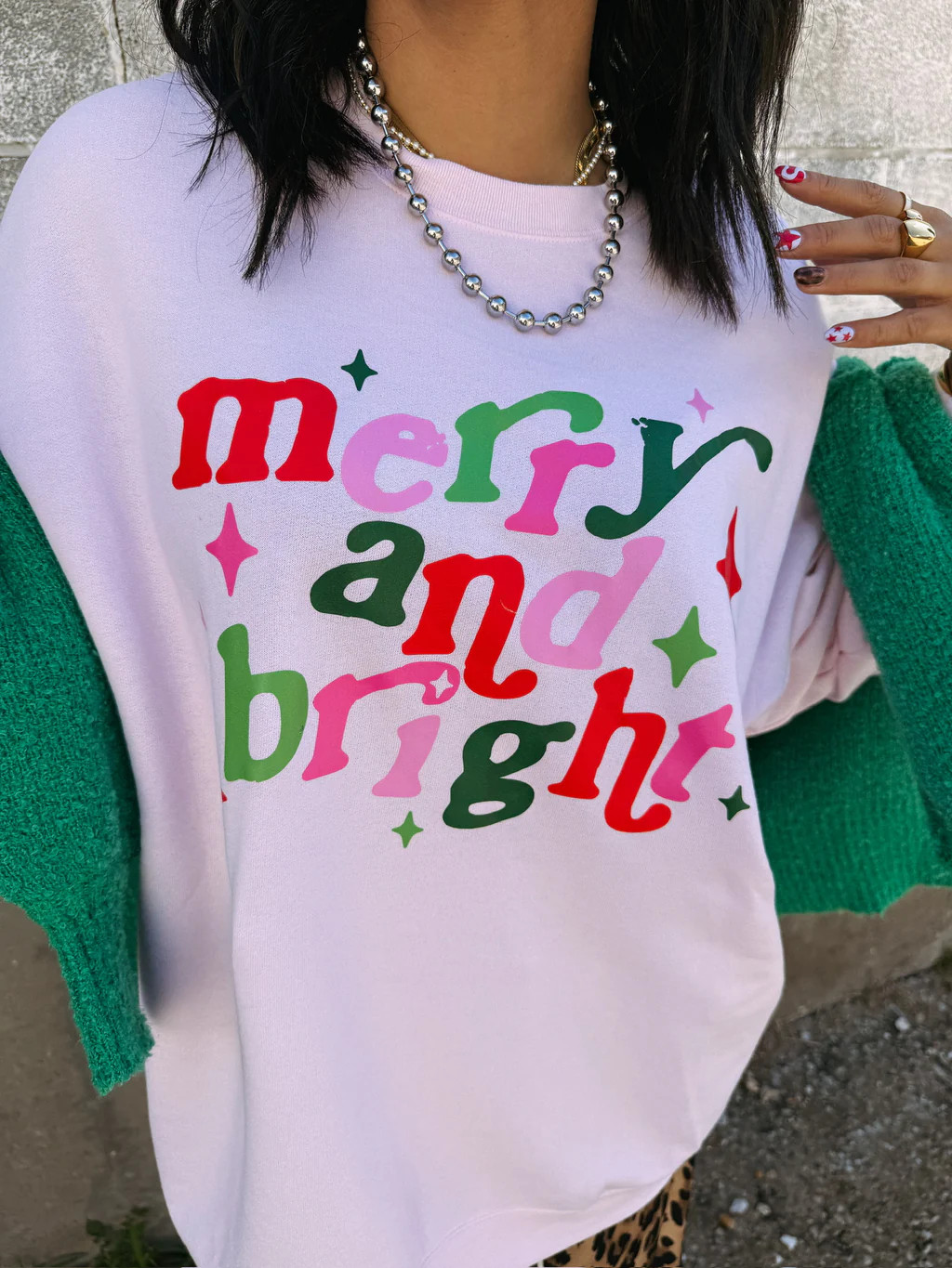 ETTA OG | merry & bright sweatshirt - pink | Etta+East