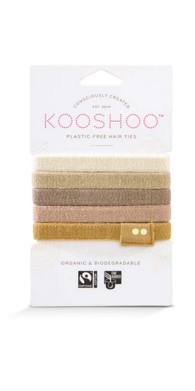 Kooshoo Plastic-Free Hair Ties Blond | Well.ca
