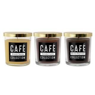 Coffee Cafe Collection Scented Candles in 10 oz. Glass Jars (Set of 3) | The Home Depot