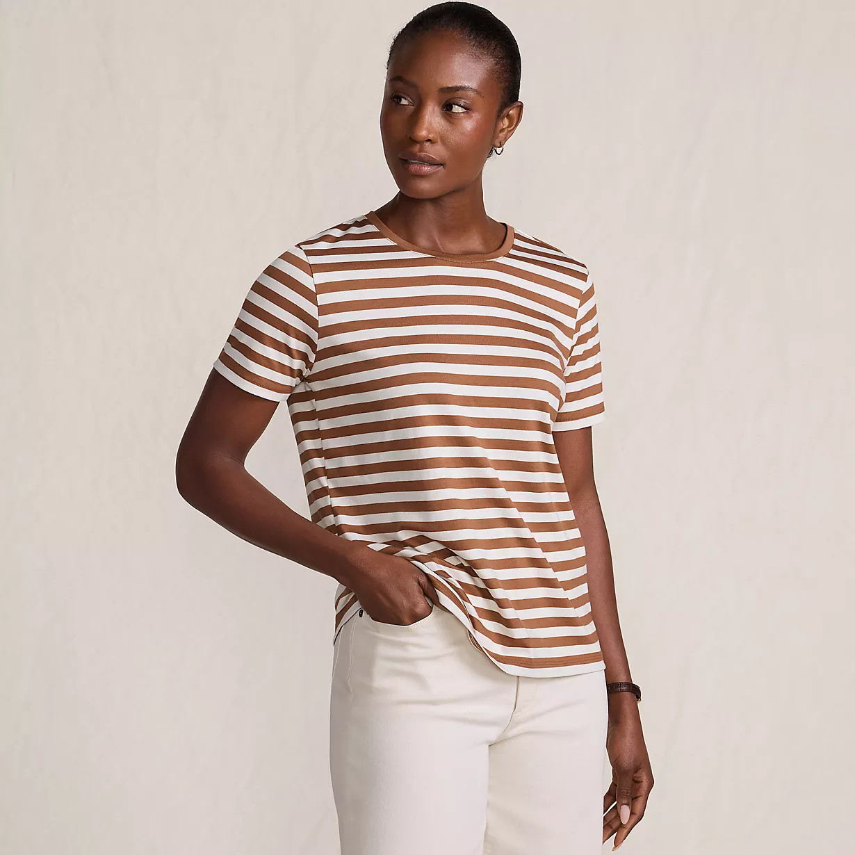 Supima Cotton Crewneck T-Shirt | Lands' End (US)