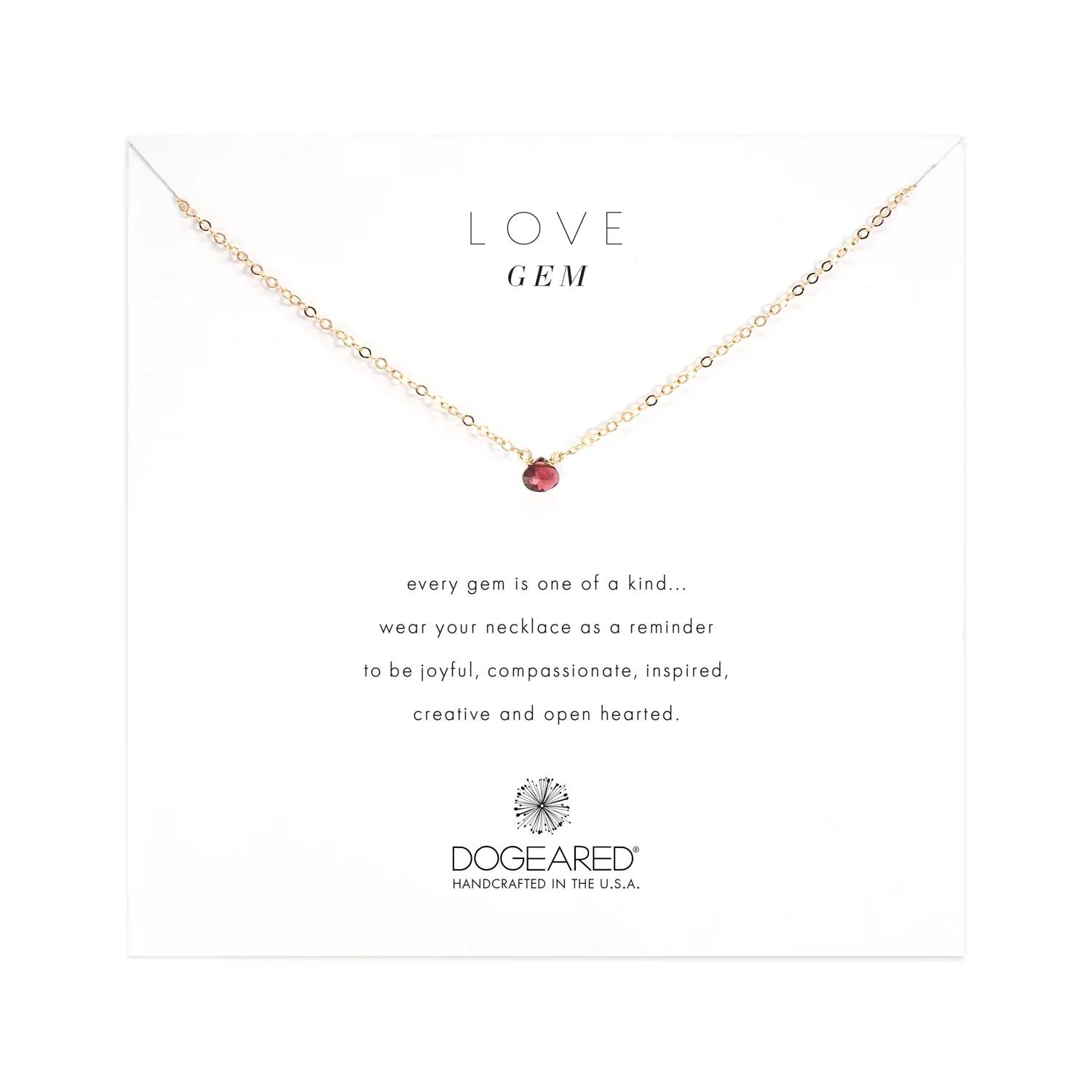 love gem faceted garnet necklace | Dogeared