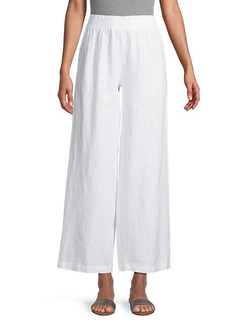 Smocked-Waist Wide-Leg Pants | Saks Fifth Avenue OFF 5TH