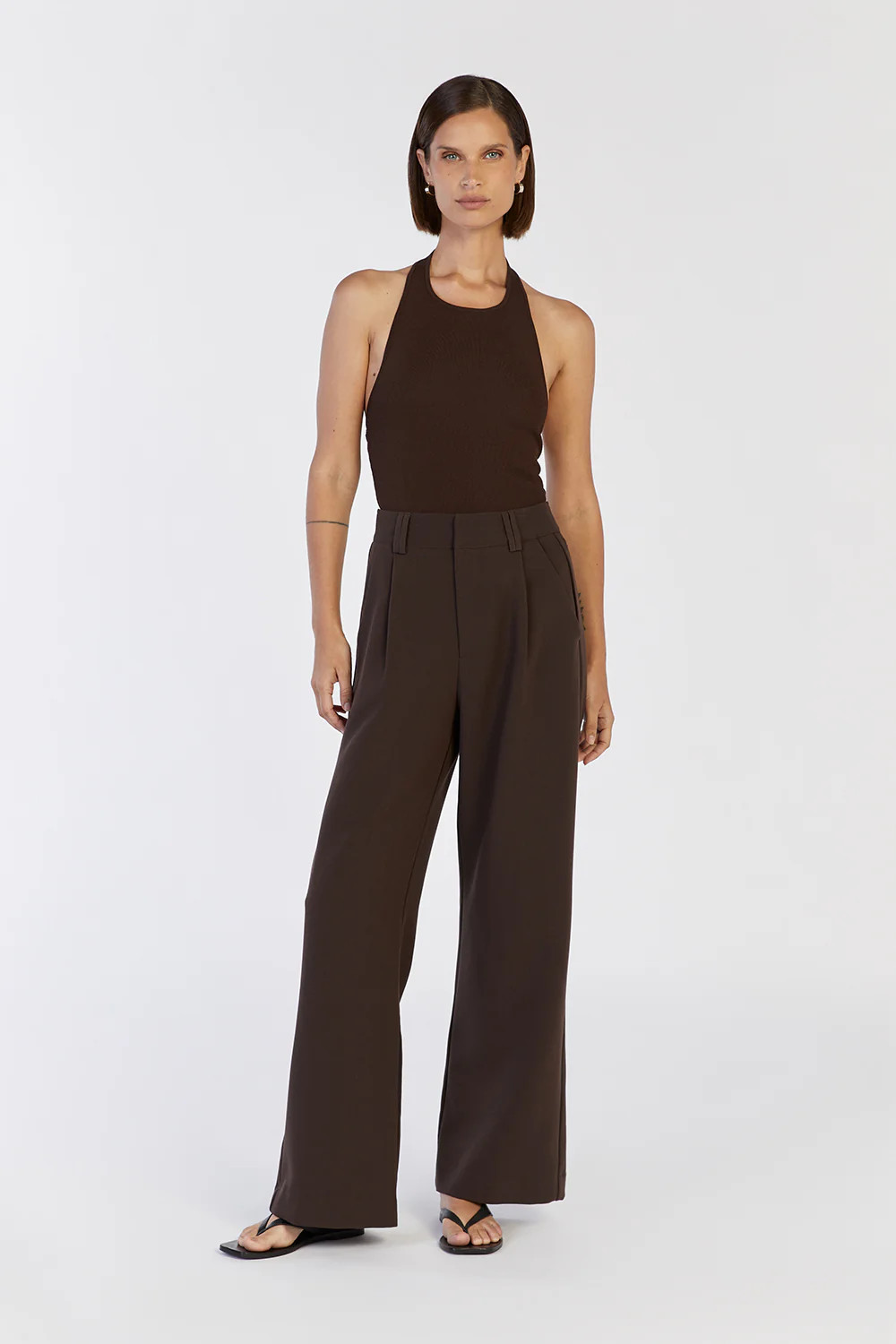 KARLIE CHOC HALTER TOP | DISSH