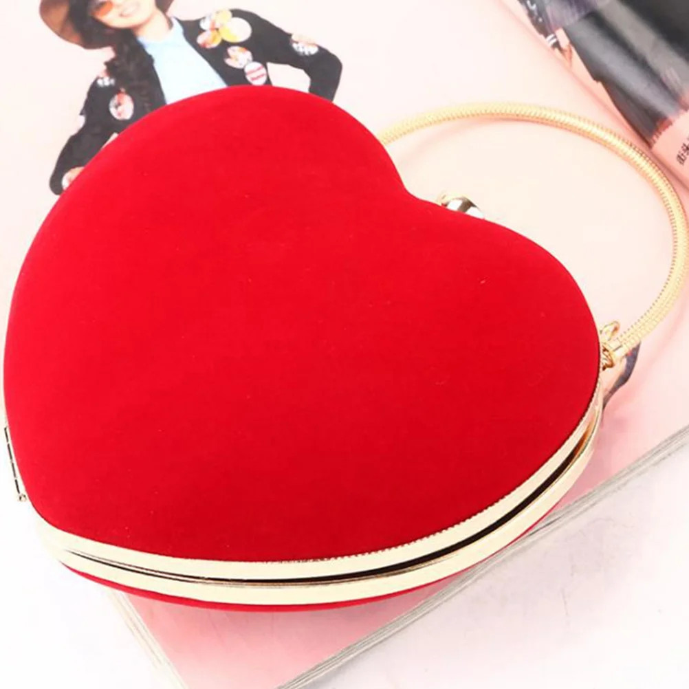 Milisten Elegant Red Satin Heart Evening Bag for Women Wedding Party, Formal Clutch Purse, Stylis... | Walmart (US)