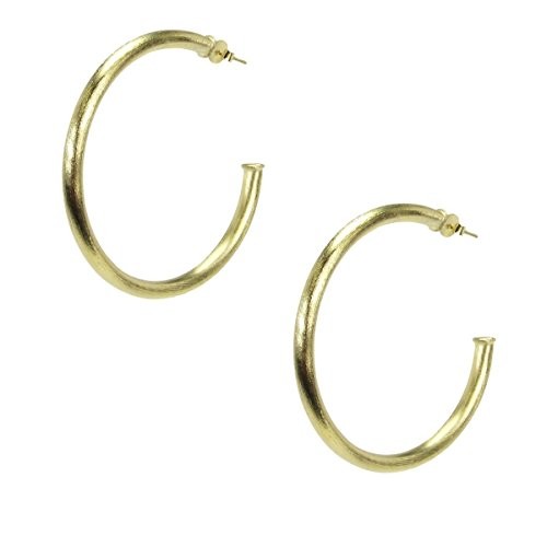 Sheila Fajl 2" Smaller Favorite Tubular Hoop Earrings in Brush Gold Plated | Amazon (US)