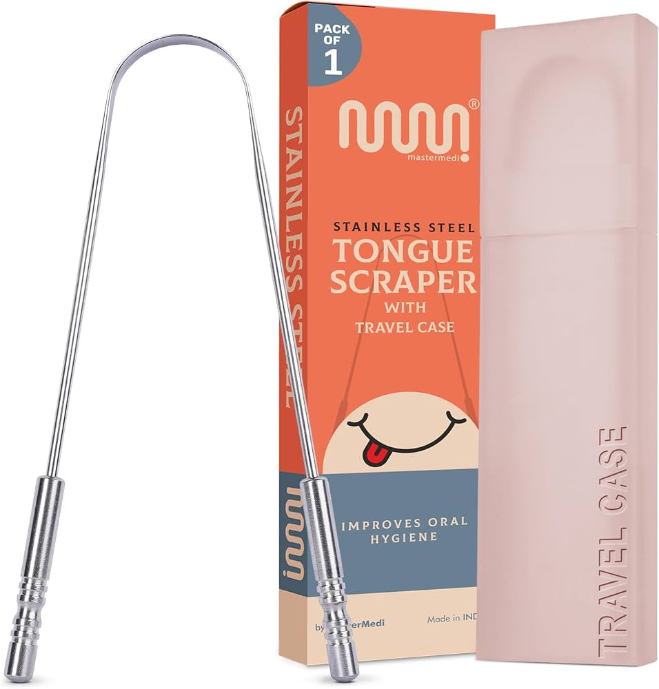 MasterMedi Tongue Scraper with Case Easy to Use Tongue Scraper for Adults, Tongue Cleaner for Ora... | Amazon (US)