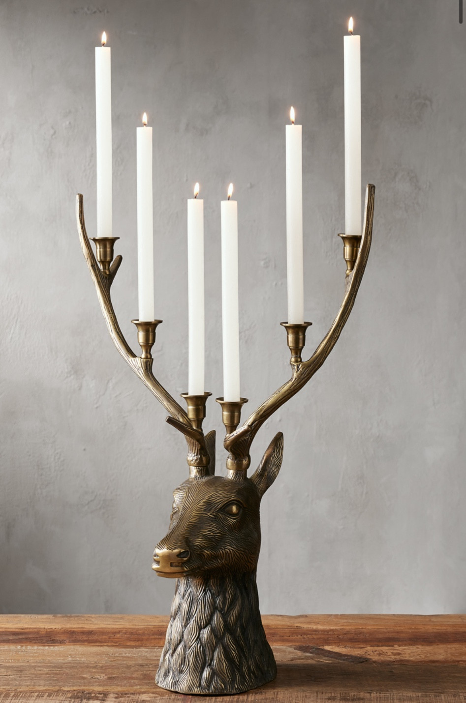 Arhaus stag head taper candle holder.  Great for all winter but especially silly the holidays! 

Holiday decor   Candle holders  seasonal decor arhaus finds holiday gifts table decor 

#LTKHoliday #LTKGiftGuide #LTKhome