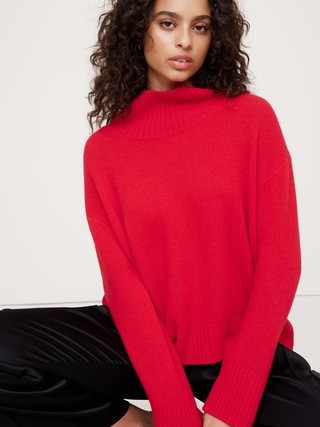 Oversized Midweight Cashmere Turtleneck Sweater | Banana Republic (US)