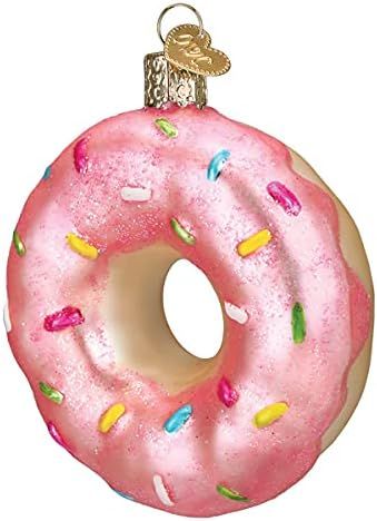 Old World Christmas Ornaments Pink Frosted Donut Glass Blown Ornaments for Christmas Tree | Amazon (US)