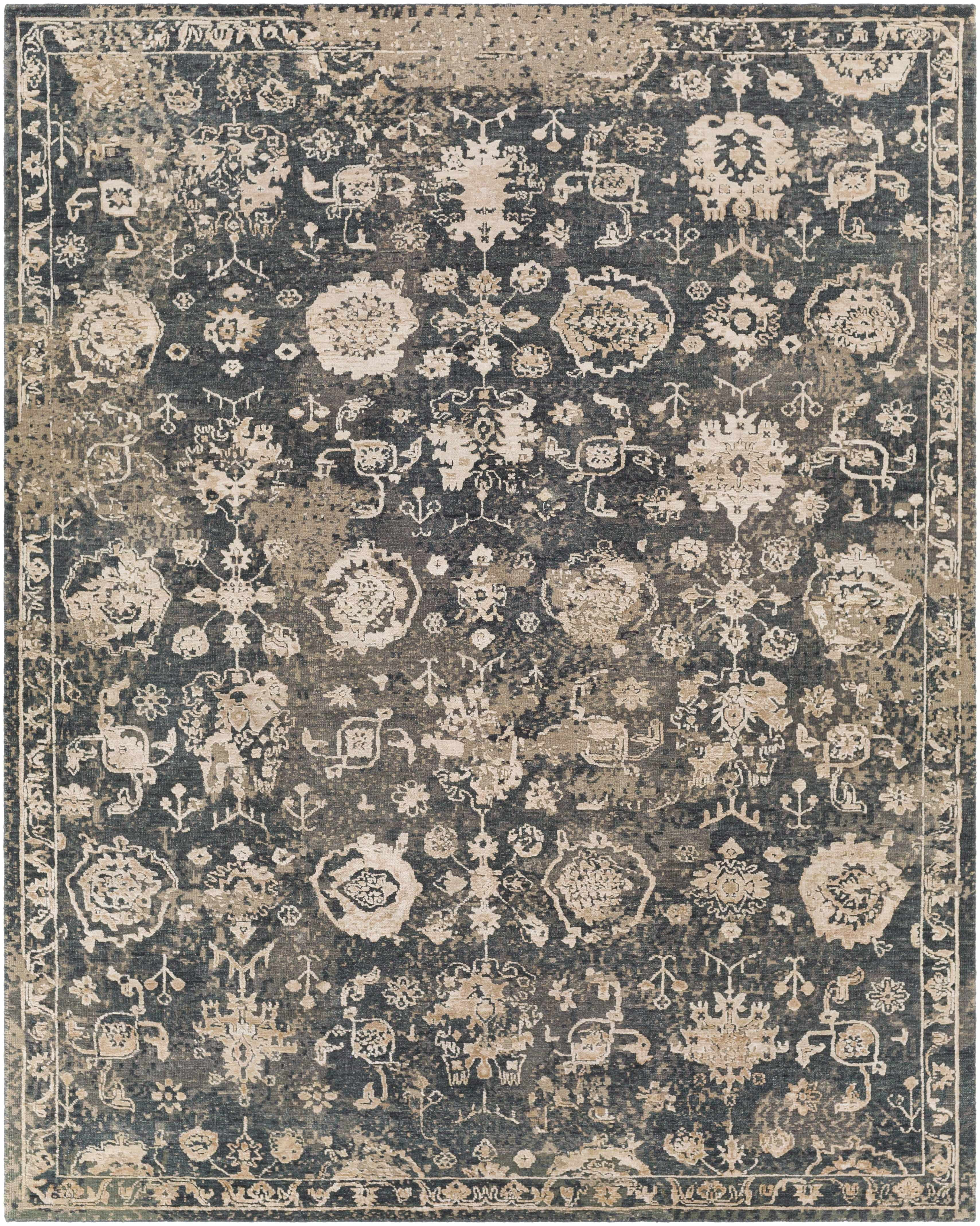BoutiqueRugs Cutlerville Traditional Area Rug - Charcoal, Cream, Peach - 2' x 3' | Walmart (US)