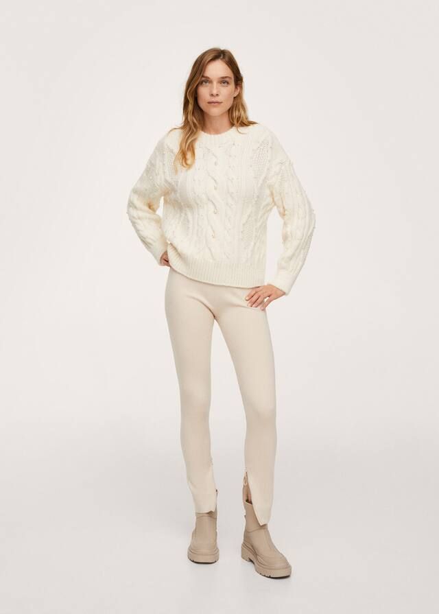 Pearls knitted sweater | MANGO (US)