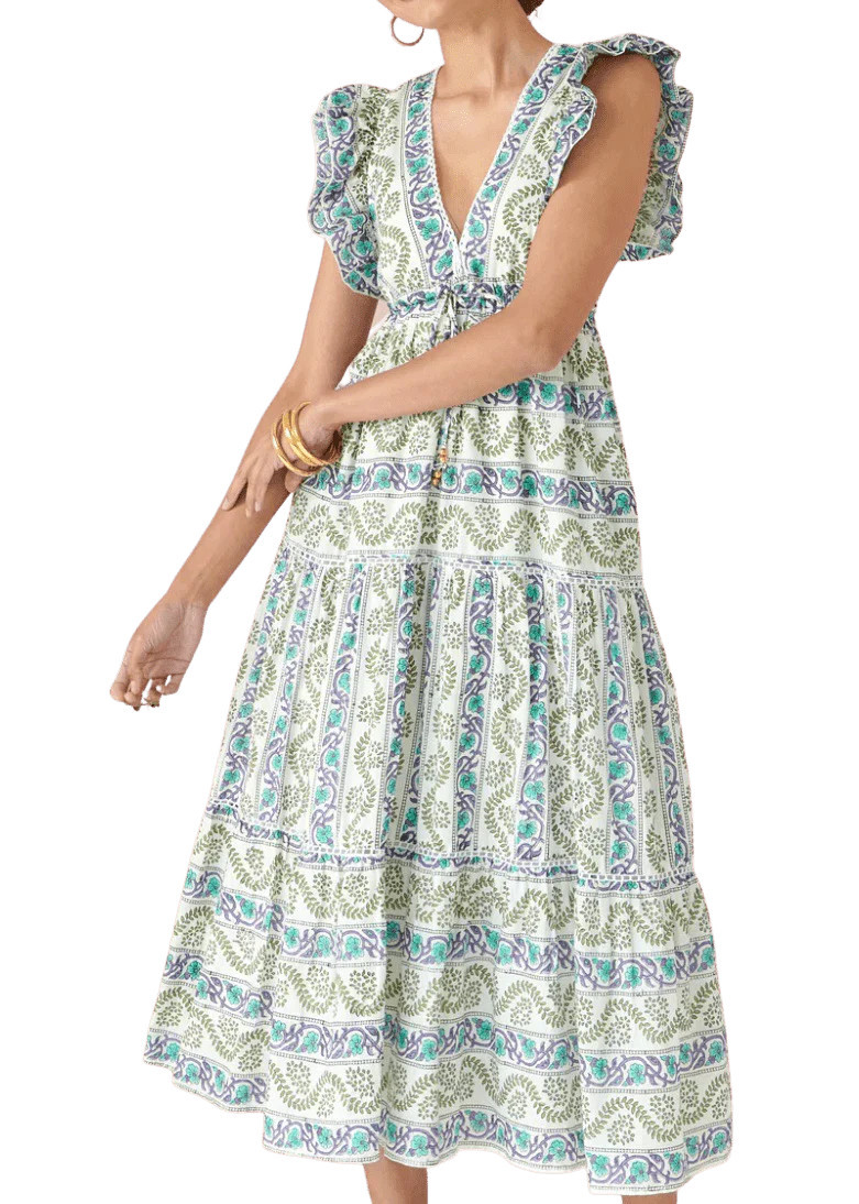 Olive fleur Blakely dress | Mulberry & King