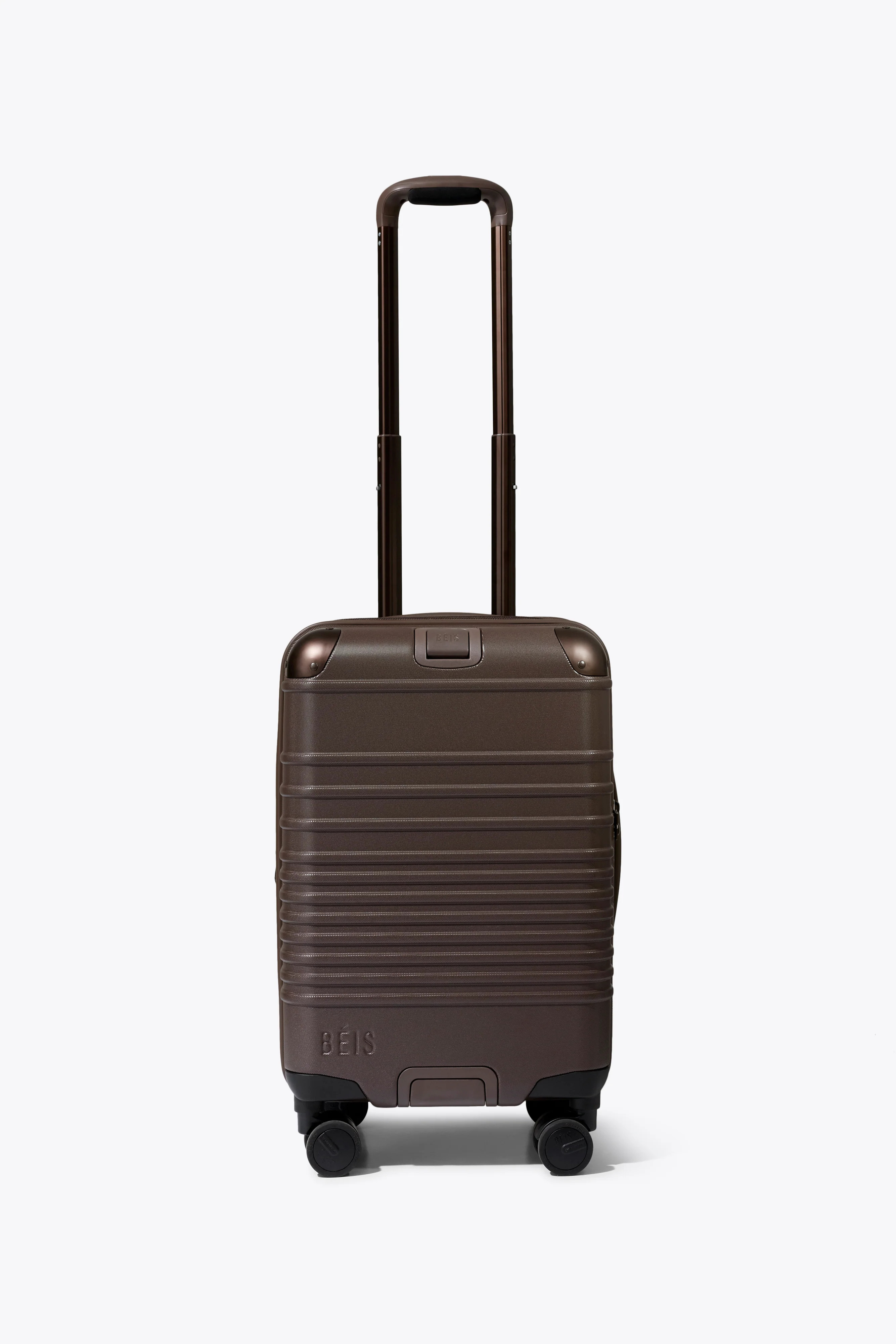 BÉIS ‘The Hybrid Carry-On Roller’ in Espresso - Brown Hybrid Carry-On Roller Luggage | BEIS