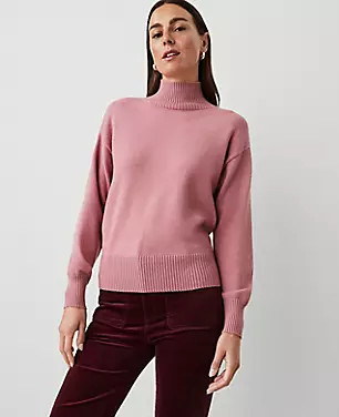 Weekend Turtleneck Wedge Sweater | Ann Taylor (US)