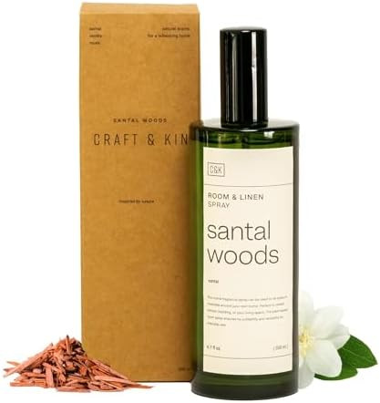 Craft & Kin Santal Woods Room Spray for Bedding, 6.76 oz, Pillow Spray, Long-Lasting Room Freshen... | Amazon (US)