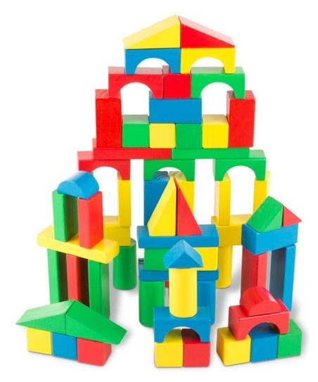 100-Pc. Wooden Building Blocks Set | Zulily