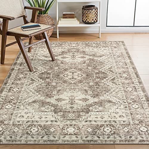 Rugland 8x10 Area Rugs – Stain Resistant Washable Rug, Anti Slip Backing Rugs for Living Room, ... | Amazon (US)