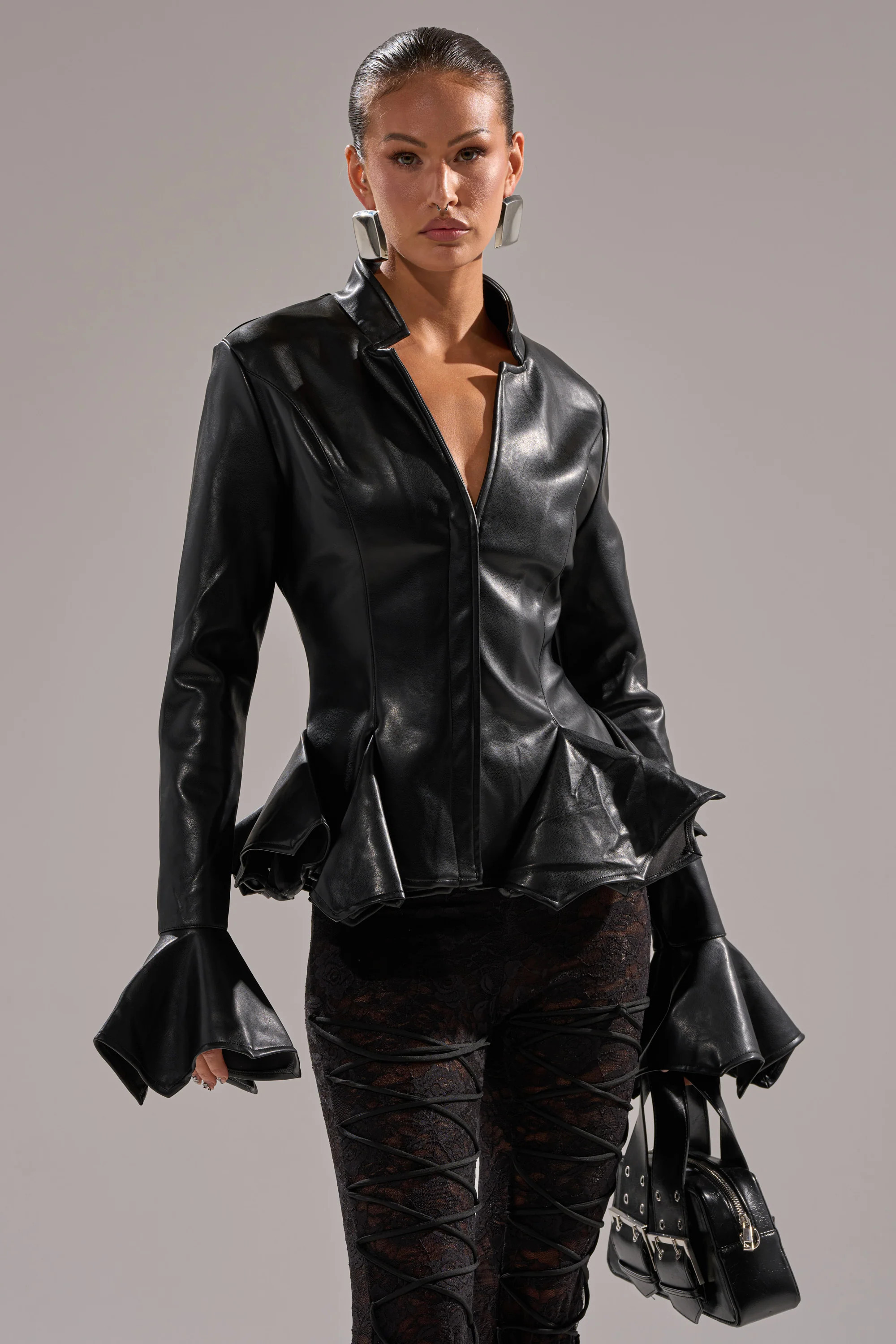 AKIRA Carmen Bodycon Blazer | Black | Size Small | AKIRA