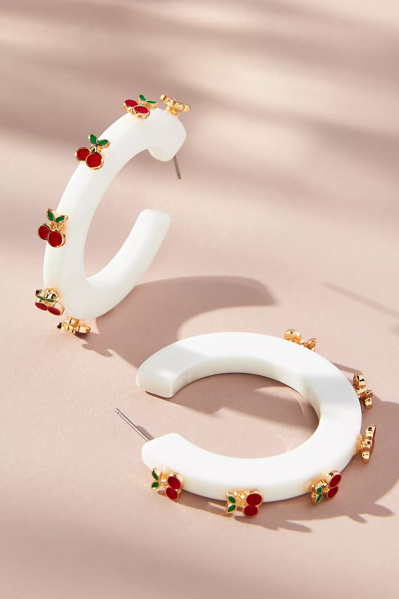 Smith & Co. Jewel Design Cherry Jewel Hoop Earrings | Anthropologie (US)