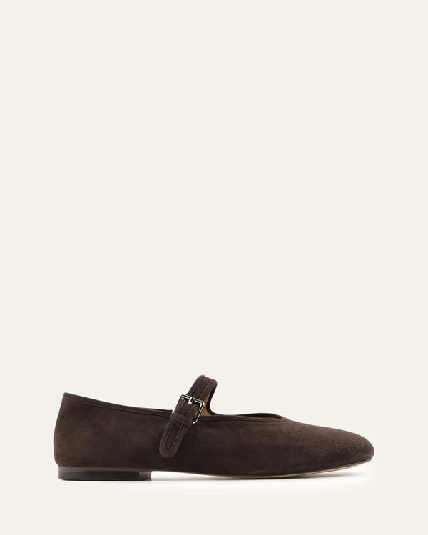 LENNY CASUAL FLATS BITTER CHOC SUEDE | Jo Mercer (AU)