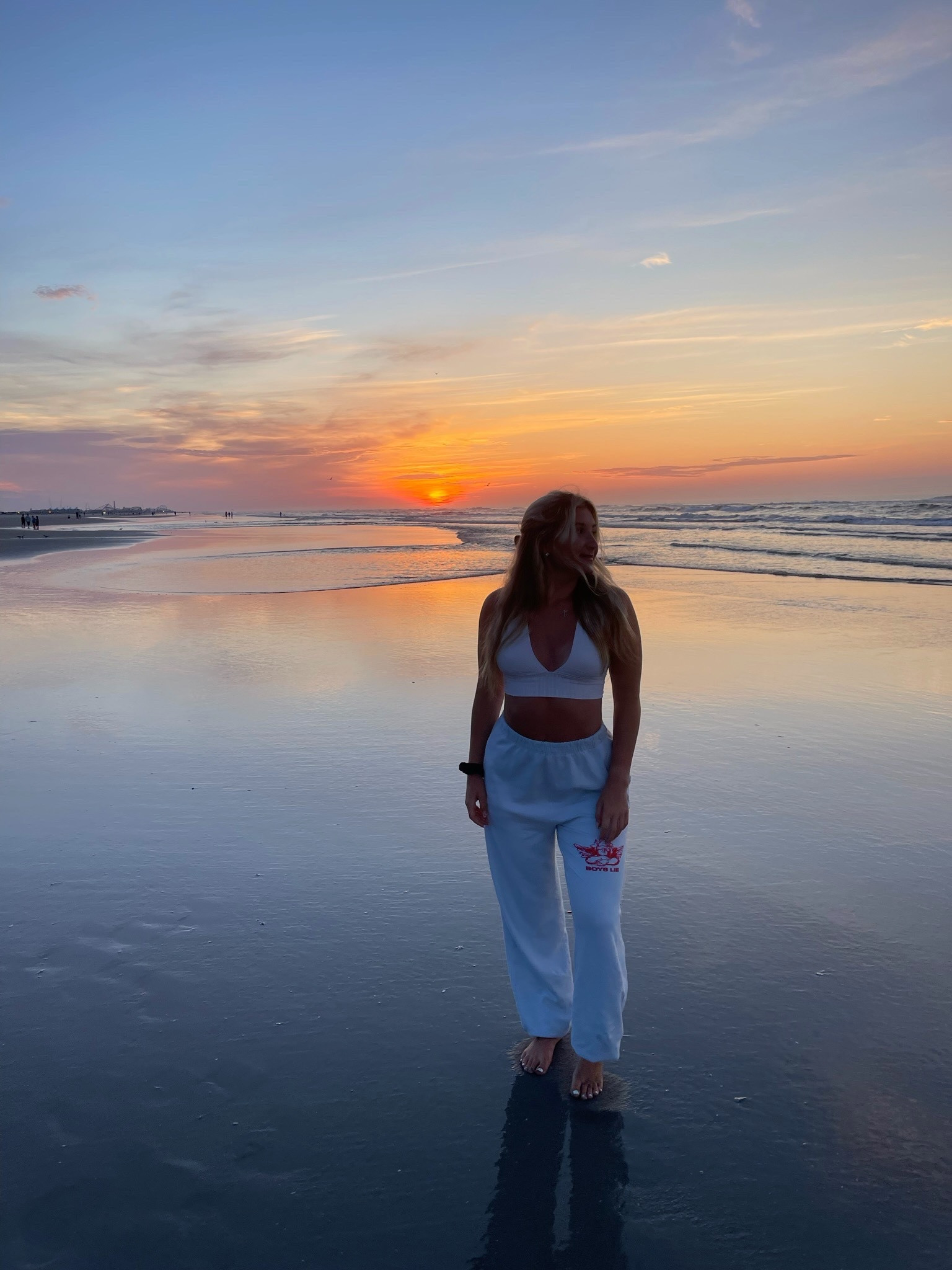 summer outfit , beach outfit , beach vibes , sweatpants outfit , boys lie set , boys lie sweatpants , sunrise pictures , sunset outfit , blue sweatpants , crop top outfit #LTKSale

#LTKfit #LTKtravel